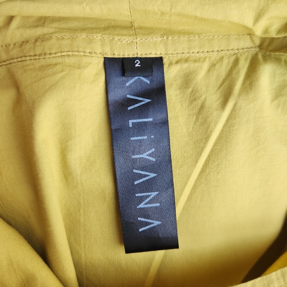 Kaliyana Akiko Top Cotton Sleeveless Long Lime Green Lagenlook Size 2 M/L - Picture 6 of 7